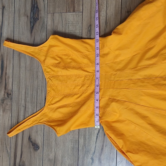 Zara Women's Orange Cotton Plopin Midi Dress. Size S - Picture 16 of 17